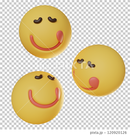 lick one's lips face emoticon 3D graphic 120920126
