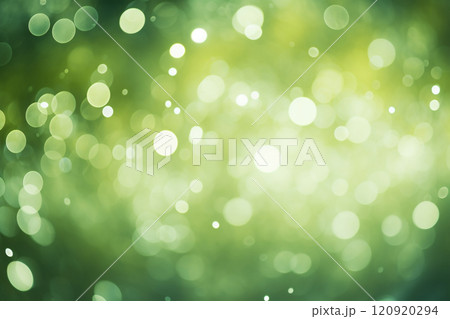 緑色の光が重なる抽象的背景イラスト　AI画像 120920294