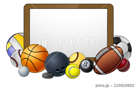 Sport Ball Sign Sports Balls Background Frame 120920602