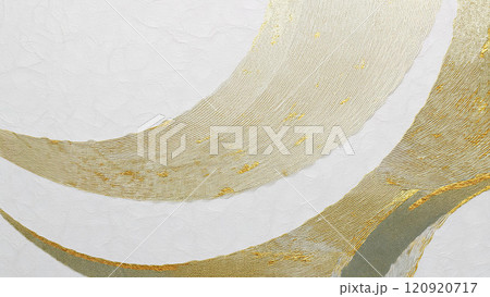 金色の和紙の背景素材、テクスチャー 120920717
