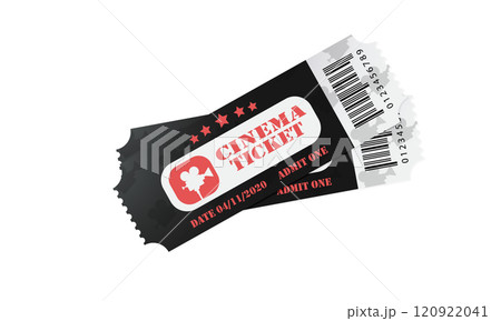 Two vintage ticket template on dark background with white accents. For cinema, excursion routes, retro parties and clubs and other projects. Just add your own text. Vector illustration Two vintage ticket template on dark background with white accents. For cinema, excursion routes, retro parties and clubs and other projects. Just add your own text. Vector illustration 120922041