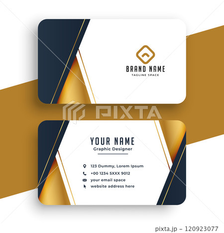business card design in golden style 120923077