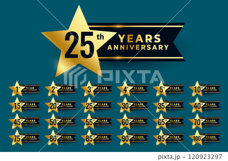 star labels for wedding anniversary 120923297