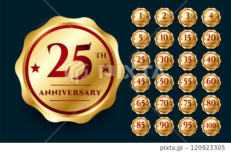 anniversary ceremony labels badges set anniversary ceremony labels badges set 120923305