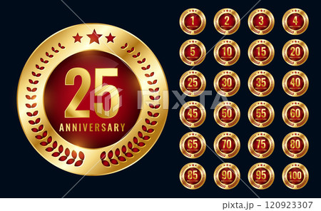premium anniversay golden labels design set premium anniversay golden labels design set 120923307
