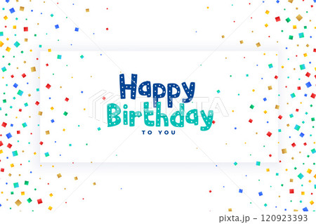 happy birthday celebration confetti card design 120923393