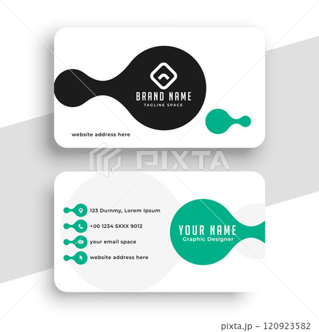 turquoise and white business card design 120923582