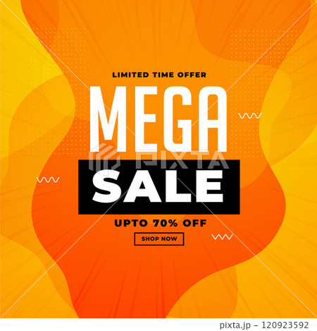 stylish mega sale orange yellow banner design stylish mega sale orange yellow banner design 120923592