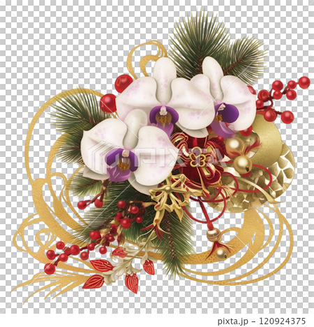 華やかに彩る和風のお正月飾り 120924375