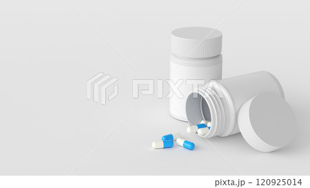 Pill Bottle Case Background. 3D Rendering Pill Bottle Case Background. 3D Rendering 120925014
