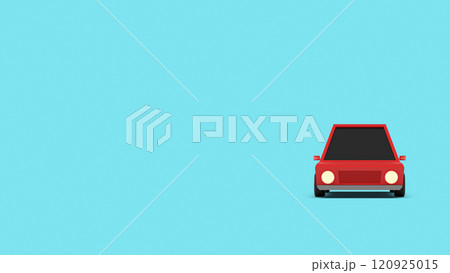 Red Sedan Car LightBlue Background Red Sedan Car LightBlue Background 120925015