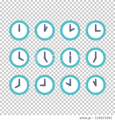 時刻別の時計 120925081