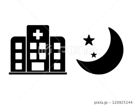 病院 夜 アイコン 病院 夜 アイコン 120925144