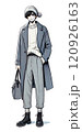 コートを着た男性 120926163