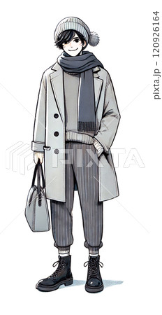 コートを着た男性 コートを着た男性 120926164