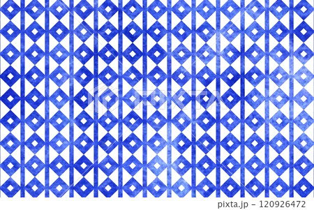 水彩の和柄　釘抜き柄 120926472