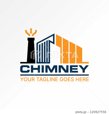 Logo design graphic concept creative premium vector stock image graphic building construction chimney and flare stacks industrial tower house property Logo design graphic concept creative premium vector stock image graphic building construction chimney and flare stacks industrial tower house property 120927556
