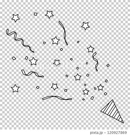 Illustration of the moment a cracker bursts 120927869