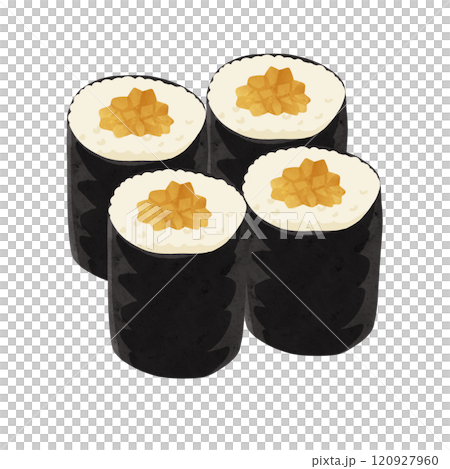 Natto roll watercolor hand-drawn illustration Natto roll watercolor hand-drawn illustration 120927960