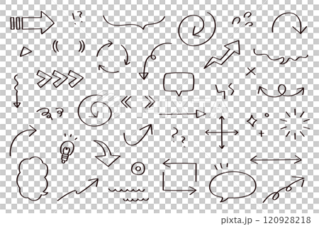 Simple illustration material set Simple illustration material set 120928218