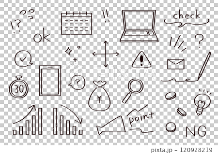 Business illustration material set Business illustration material set 120928219