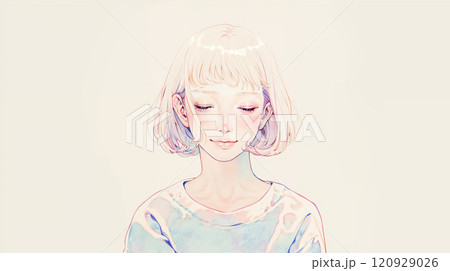 若い女性のポートレート 120929026