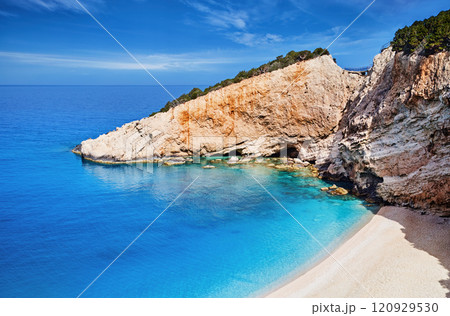 Porto Katsiki beach on Lefkada island, Greece 120929530