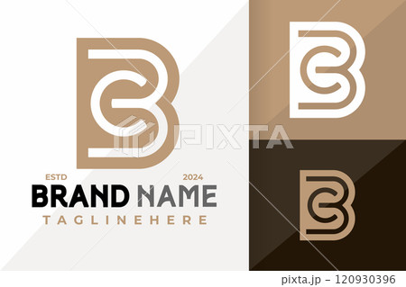 Letter Bc or Cb Logo Icon Vector Design Illustration 120930396