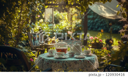 ガーデンで楽しむ紅茶 ガーデンで楽しむ紅茶 120930416