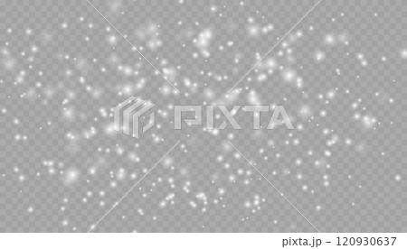 Realistic falling snow with snowflakes and clouds. Heavy snowfall, snowflakes in different shapes and forms. Many white cold flake elements on transparent background. Snowfall. Falling Snowflakes Realistic falling snow with snowflakes and clouds. Heavy snowfall, snowflakes in different shapes and forms. Many white cold flake elements on transparent background. Snowfall. Falling Snowflakes 120930637