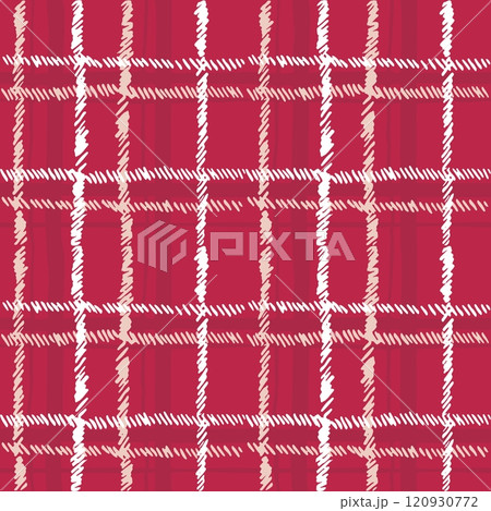Viva Magenta color checkered vector seamless pattern. Hand draw vector tablecloth texture. Viva Magenta color checkered vector seamless pattern. Hand draw vector tablecloth texture. 120930772