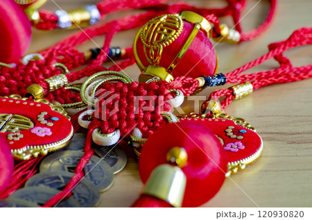 Close up view of Chinese New Year decoration Close up view of Chinese New Year decoration 120930820
