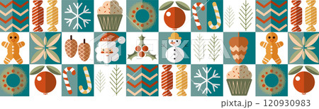 Christmas abstract Bauhaus. Geometric line pattern. Seamless pattern merry christmas and happy new year Bauhaus. Christmas abstract. Christmas geometric background. Christmas abstract Bauhaus. Geometric line pattern. Seamless pattern merry christmas and happy new year Bauhaus. Christmas abstract. Christmas geometric background. 120930983