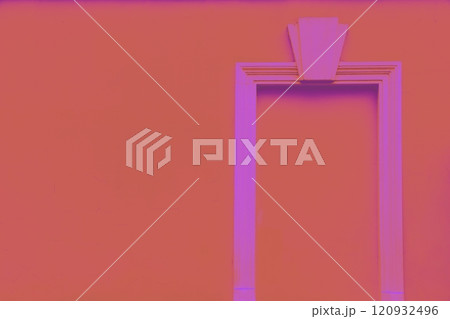 False window in a plastered wall, altered color scheme, architectural background in pastel colors. False window in a plastered wall, altered color scheme, architectural background in pastel colors. 120932496