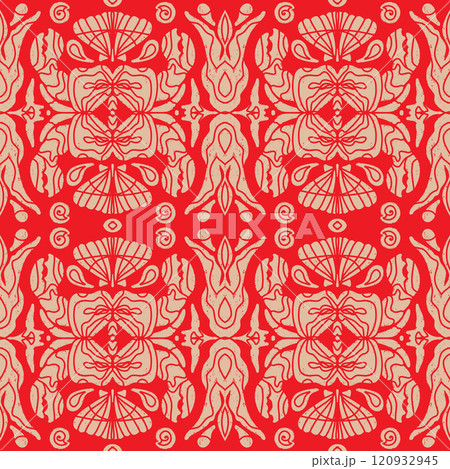 seamless pattern background with oriental ornaments 120932945