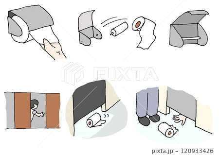 トイレでよくあるアクシデントの景 120933426