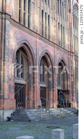 Architectural elements of the Gothic facade, close-up Architectural elements of the Gothic facade, close-up 120933470