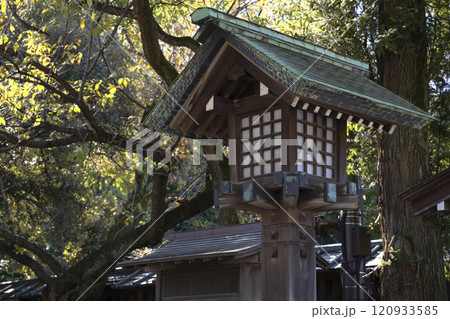 Old lantern in Yasukuni-jinja Shrine during autumn time. Old lantern in Yasukuni-jinja Shrine during autumn time. 120933585