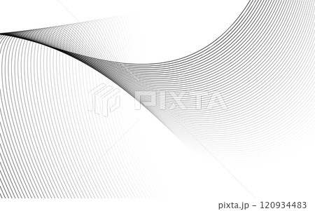 Black and white wavy line pattern. Vector illustration 120934483