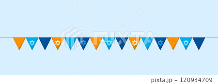 Hanging pennant decoration. Hanging pennant decoration. 120934709