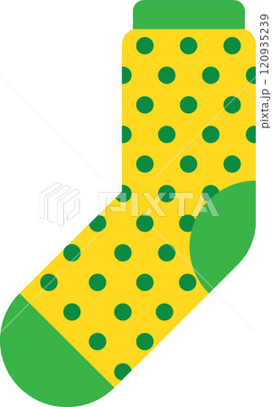 Bright yellow sock adorned with vibrant green polka dots and playful cuffs, capturing the festive spirit of saint patrick s day while celebrating irish culture and tradition Bright yellow sock adorned with vibrant green polka dots and playful cuffs, capturing the festive spirit of saint patrick s day while celebrating irish culture and tradition 120935239