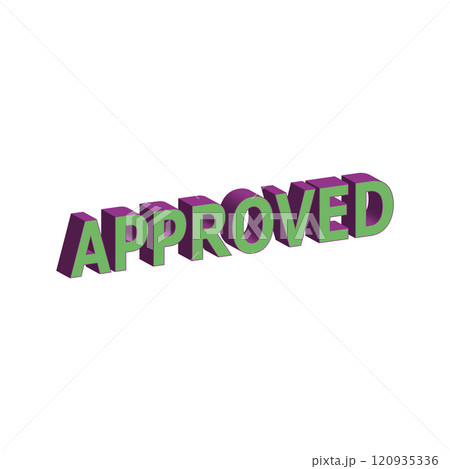 Approved icon design template Approved icon design template 120935336