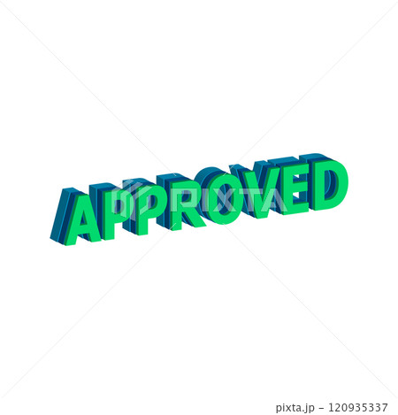 Approved icon design template Approved icon design template 120935337