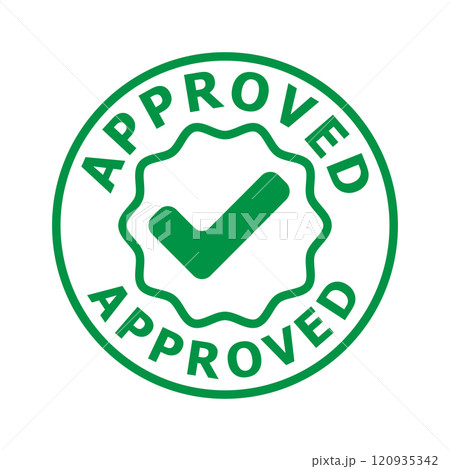Approved icon design template Approved icon design template 120935342