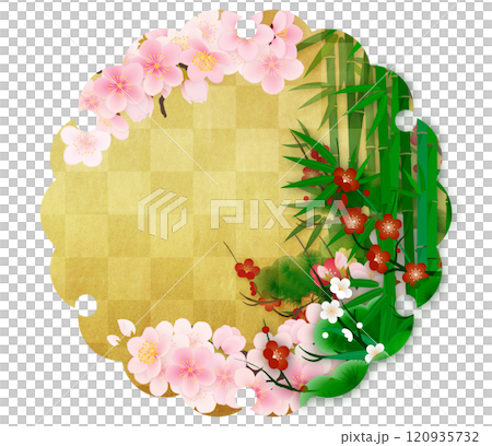 和紙の風合いを感じるイラスト 120935732