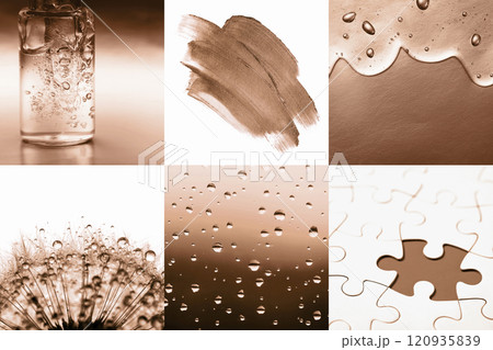 Abstract collage showcasing earth tones and natural textures in harmony Abstract collage showcasing earth tones and natural textures in harmony 120935839