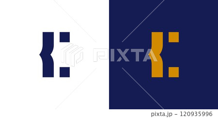 Abstract Minimalist C Logo Design with Bracket Shape in Blue and Gold Background Abstract Minimalist C Logo Design with Bracket Shape in Blue and Gold Background 120935996