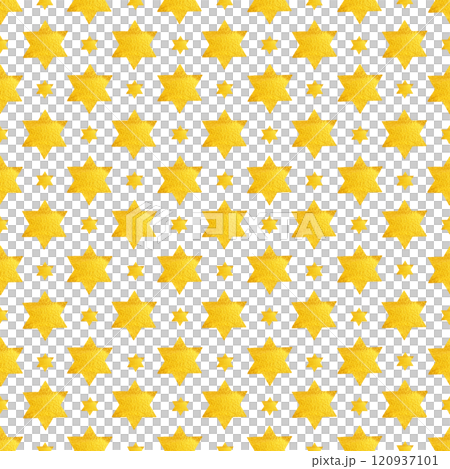 Textured Christmas star seamless pattern hand painted with watercolors. High quality illustration for cards, textile, wrapping paper, linens, Christmas design, decoration, napkins, packaging 120937101