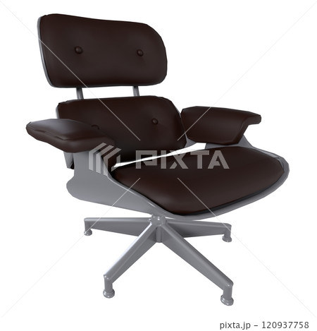 Stylish modern armchair on a white background showcasing sleek design Stylish modern armchair on a white background showcasing sleek design 120937758