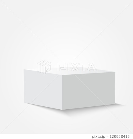 Blank square podiums stand to show products on white background, Vector illustration. Blank square podiums stand to show products on white background, Vector illustration. 120938413